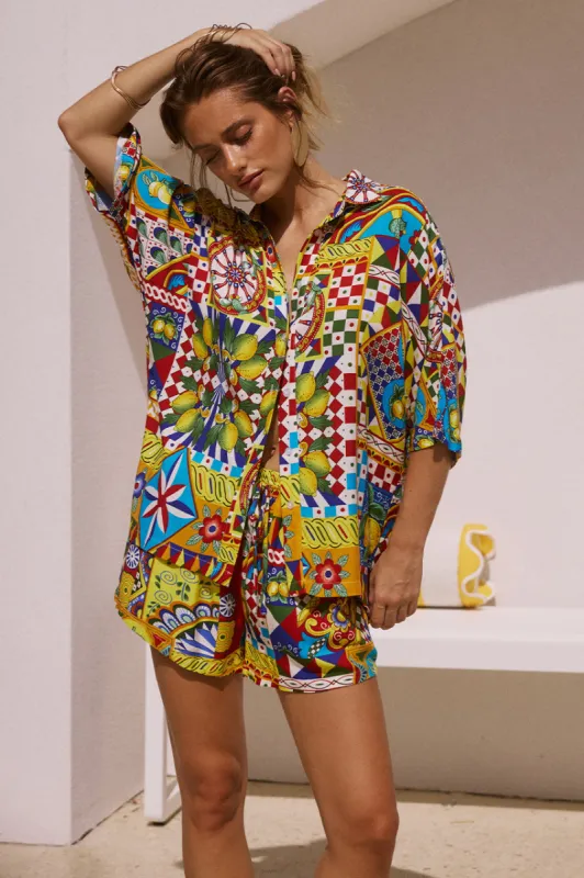 VENUS SHIRT - PHAEDRA PRINT sold by Runaway The Label