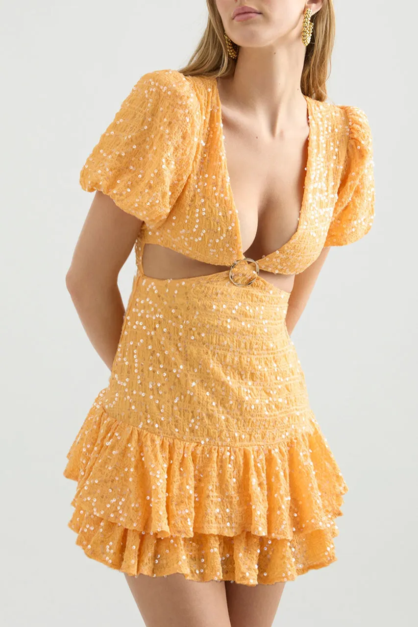 ESTHER MINI DRESS - ORANGE sold by Runaway The Label