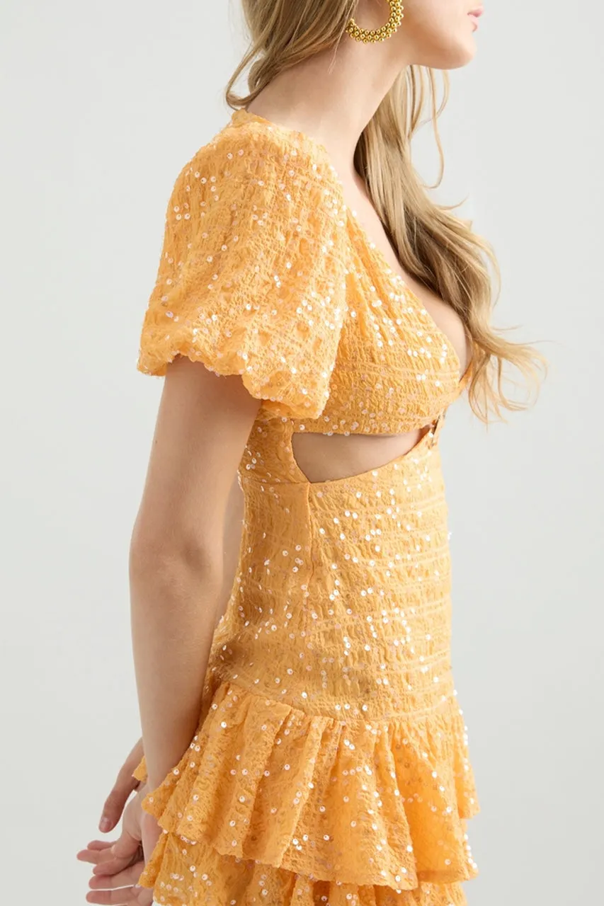 ESTHER MINI DRESS - ORANGE sold by Runaway The Label product image thumbnail 3