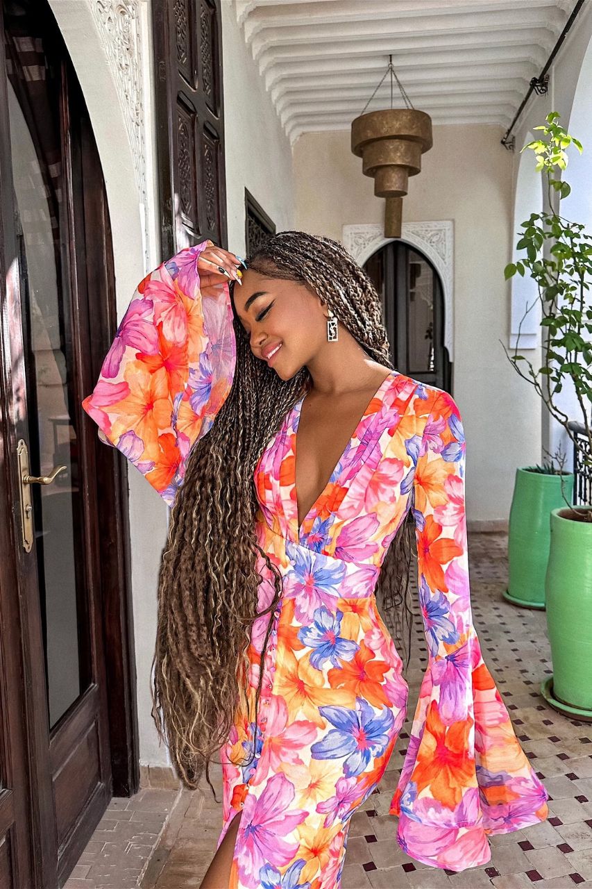 SPLENDOUR MIDI DRESS - FLORAL sold by Runaway The Label