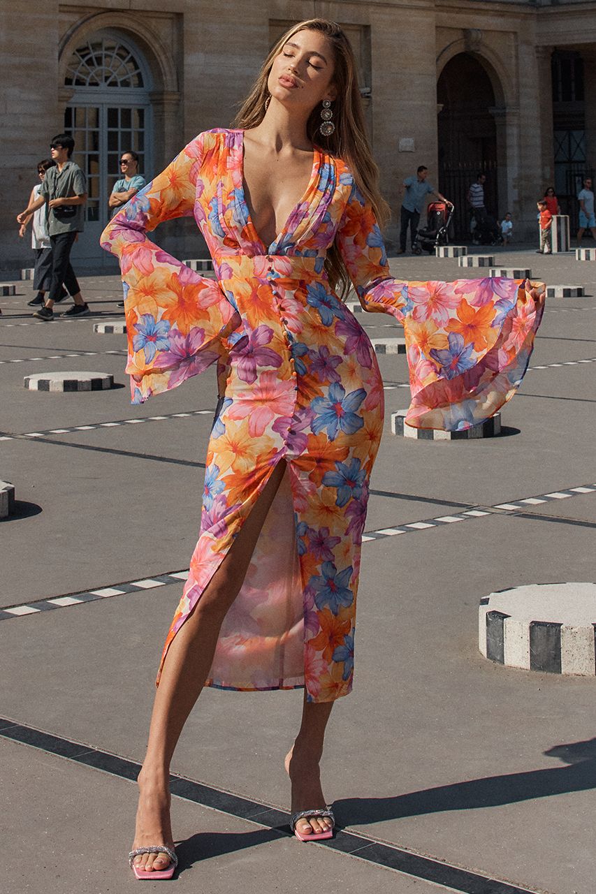 SPLENDOUR MIDI DRESS - FLORAL sold by Runaway The Label product image thumbnail 4