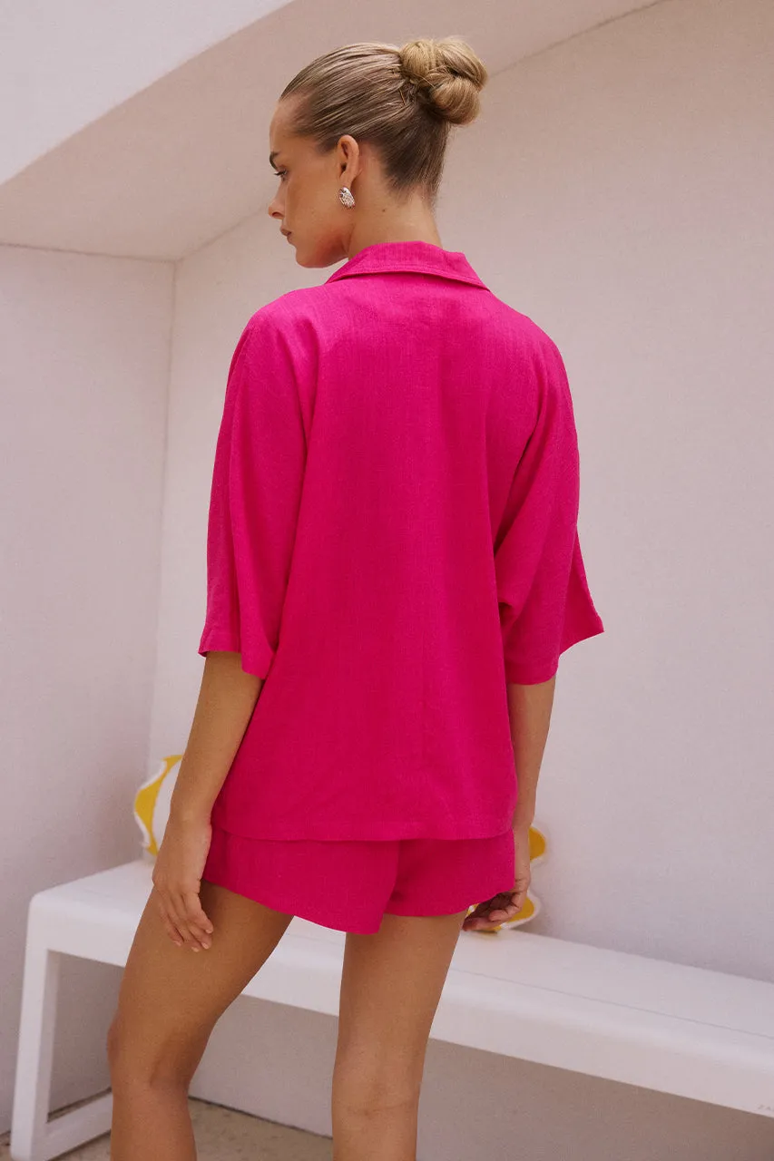 MONIQUE TOP - HOT PINK sold by Runaway The Label product image thumbnail 2