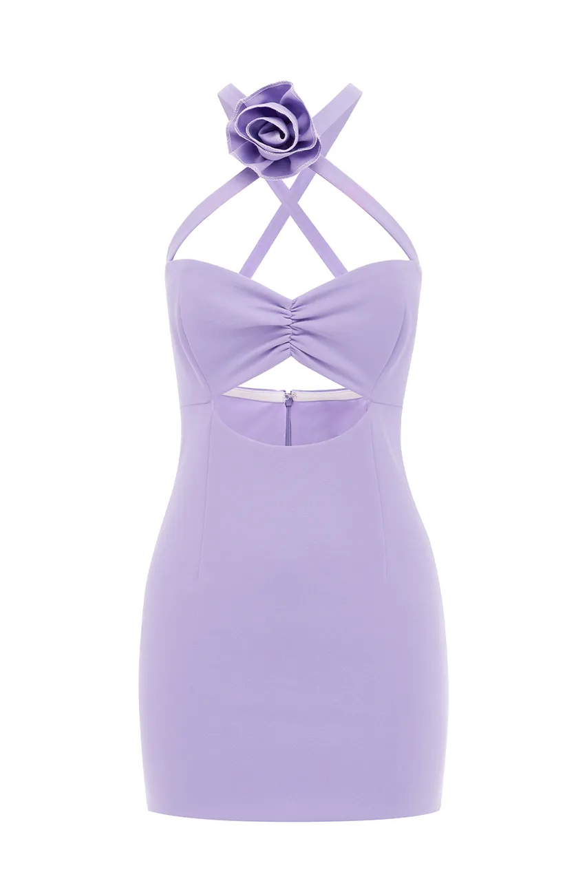 THE FLOWER MINI DRESS - LILAC sold by Runaway The Label product image thumbnail 5