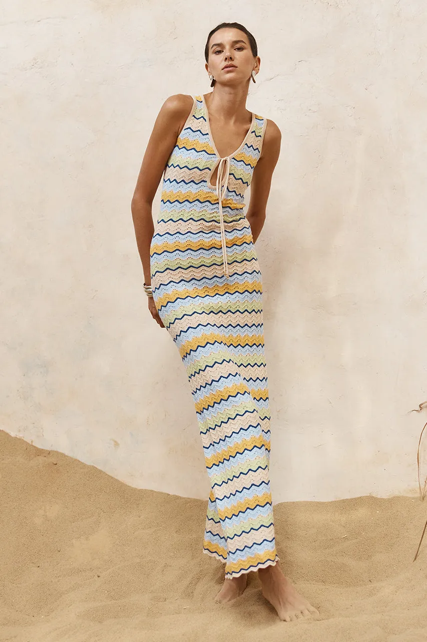 ISABO MAXI DRESS - BLUE MULTI sold by Runaway The Label