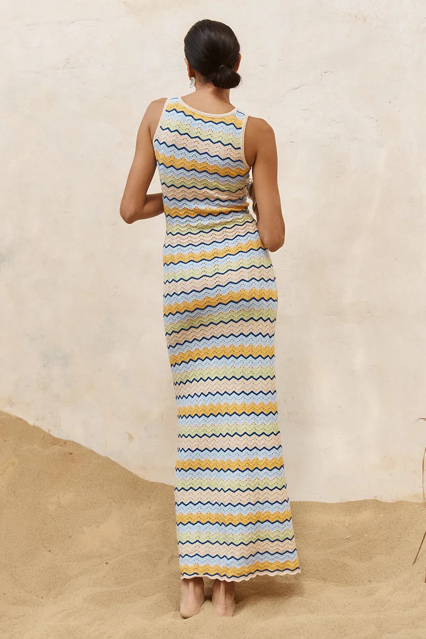 ISABO MAXI DRESS - BLUE MULTI sold by Runaway The Label product image thumbnail 2
