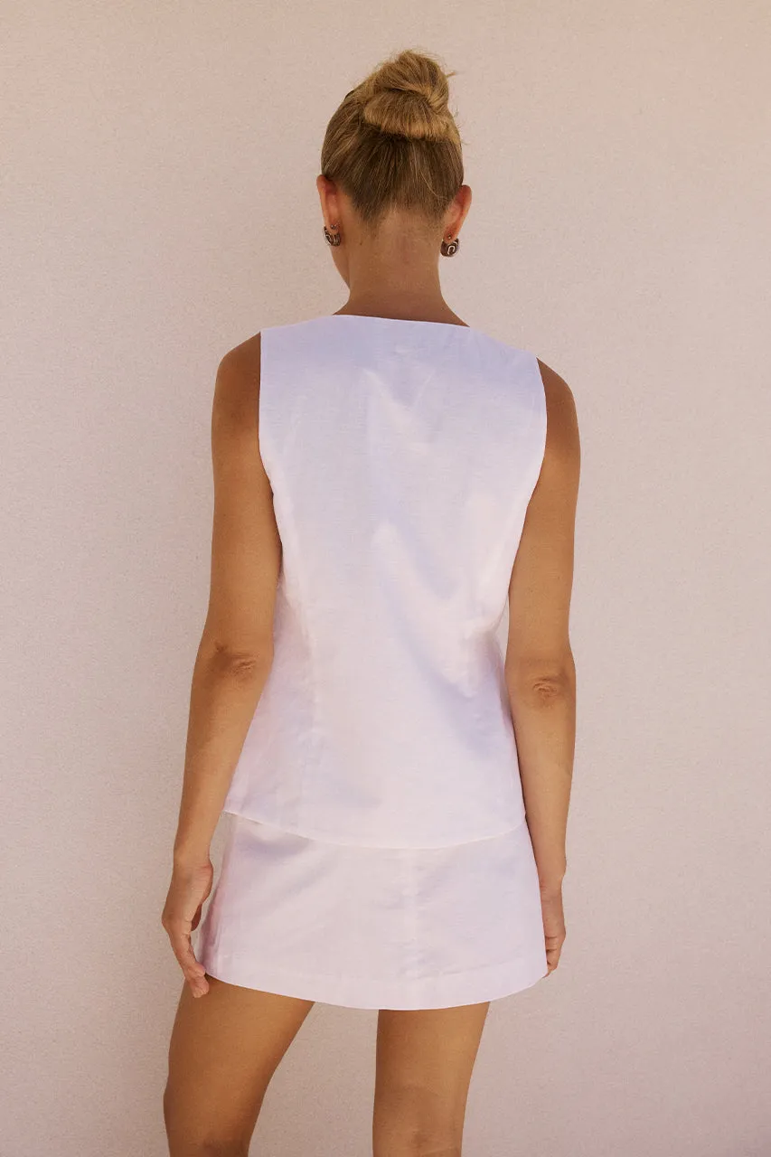 ASCEND MINI SKIRT - WHITE sold by Runaway The Label product image thumbnail 2