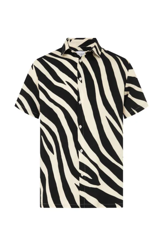 ABE SHIRT - BLACK ZEBRA sold by Runaway The Label