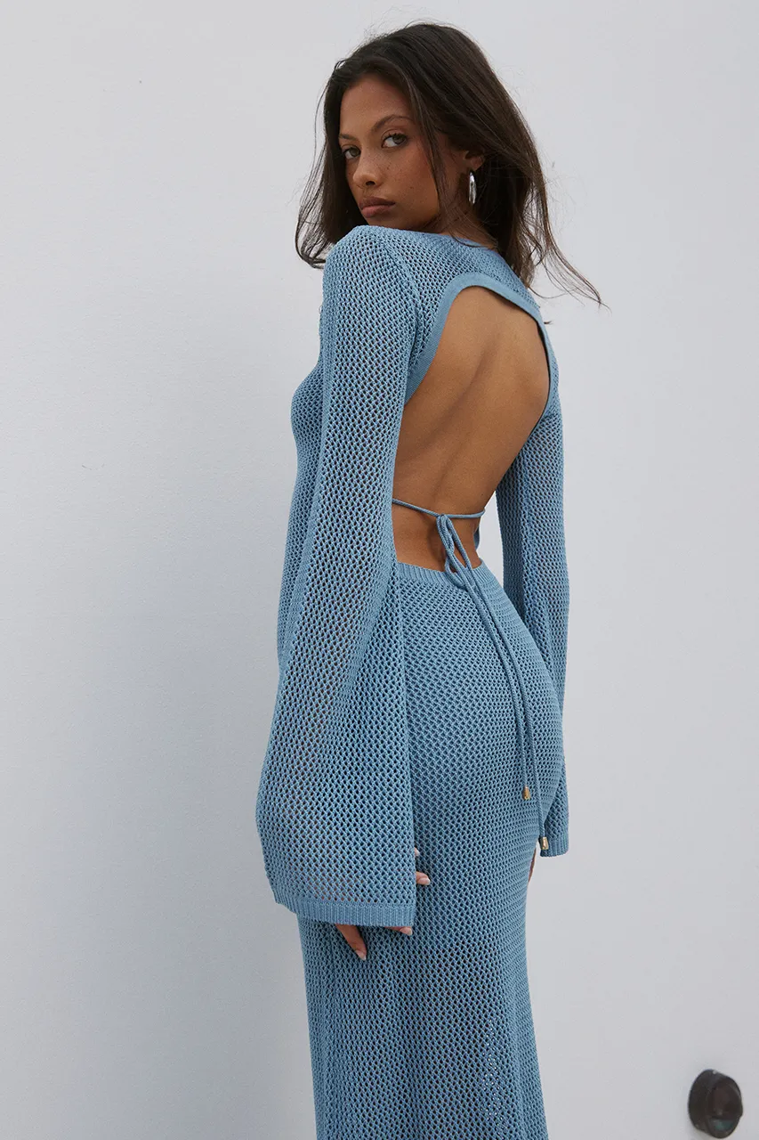 ROSALIE MAXI DRESS - STEEL sold by Runaway The Label