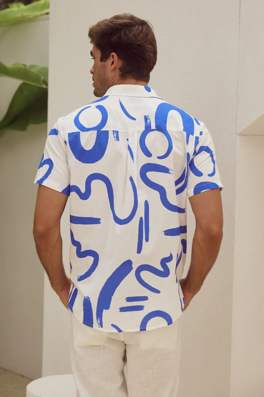 MEN'S YORK SHIRT - WHITE/BLUE sold by Runaway The Label product image thumbnail 3