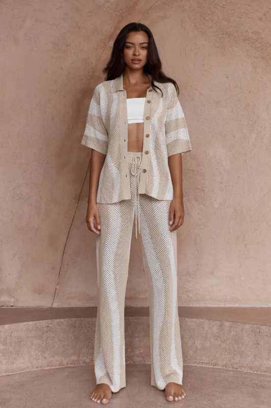 ZANZIBAR PANT - SAND/WHITE sold by Runaway The Label