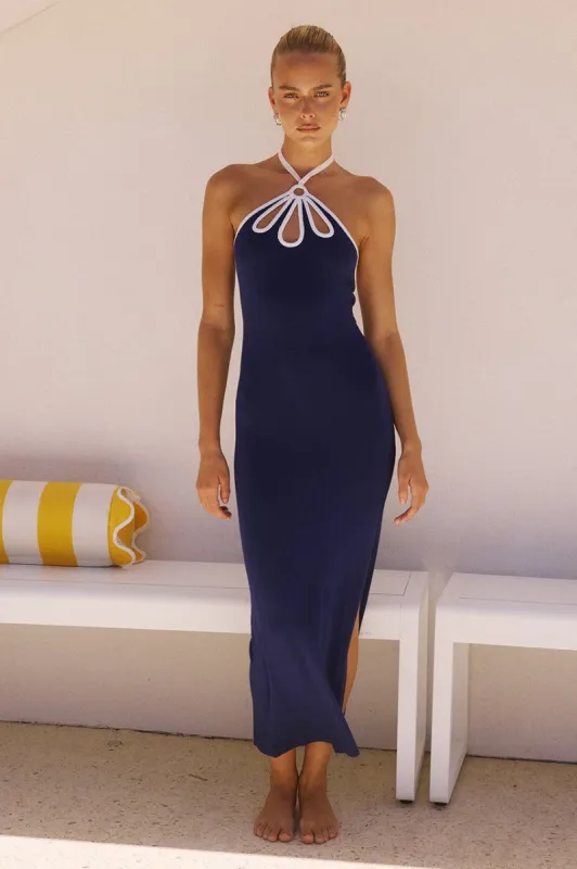 CASEY MIDI DRESS - NAVY sold by Runaway The Label