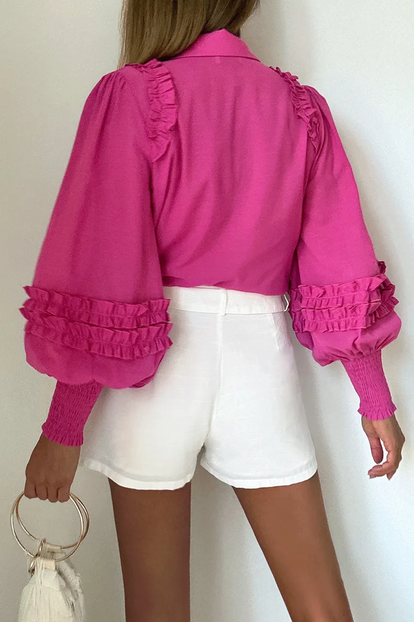 Bettina Shirt - Fuchsia sold by Runaway The Label product image thumbnail 2