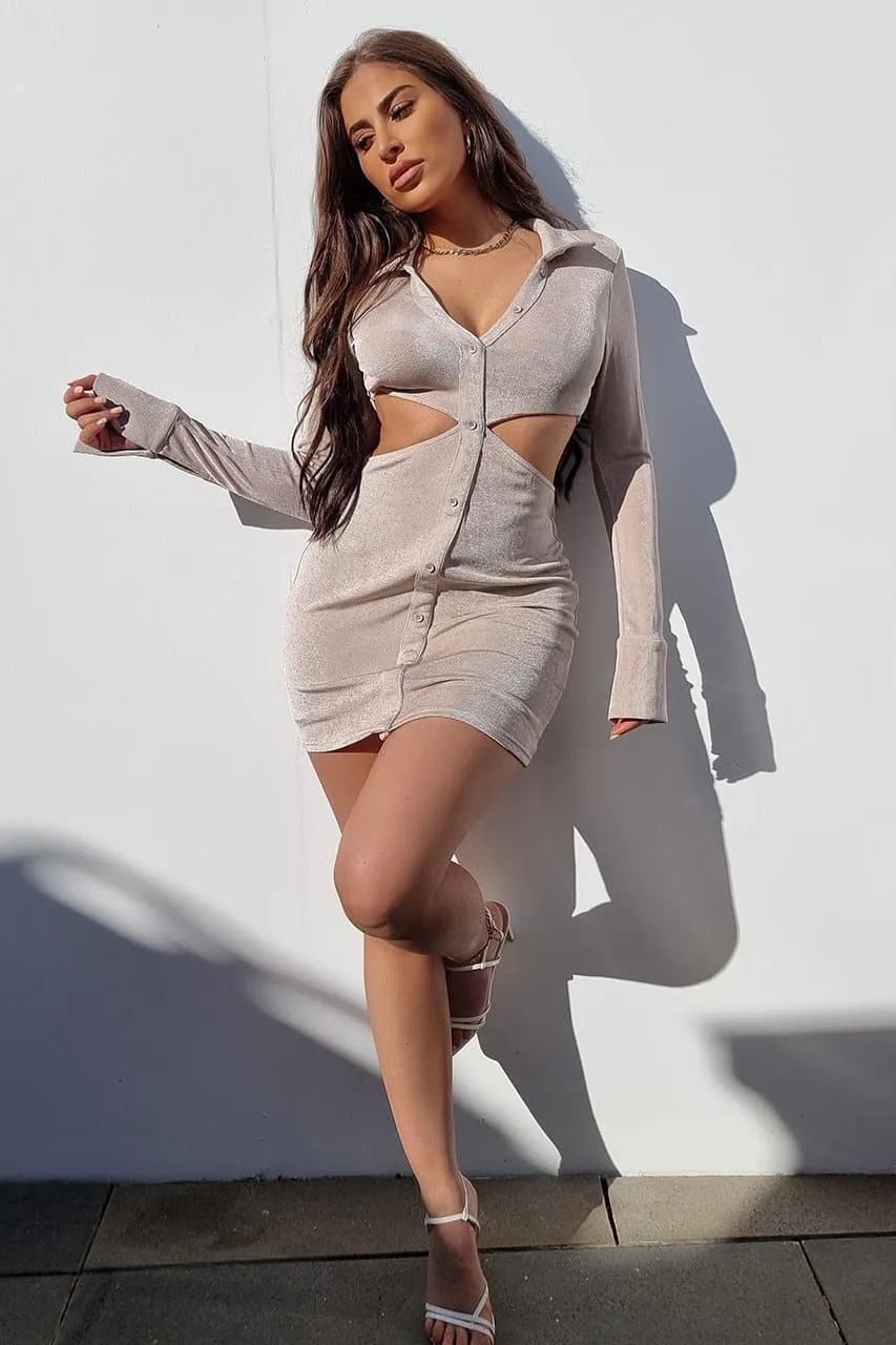 Tyra Mini Dress - Champagne sold by Runaway The Label