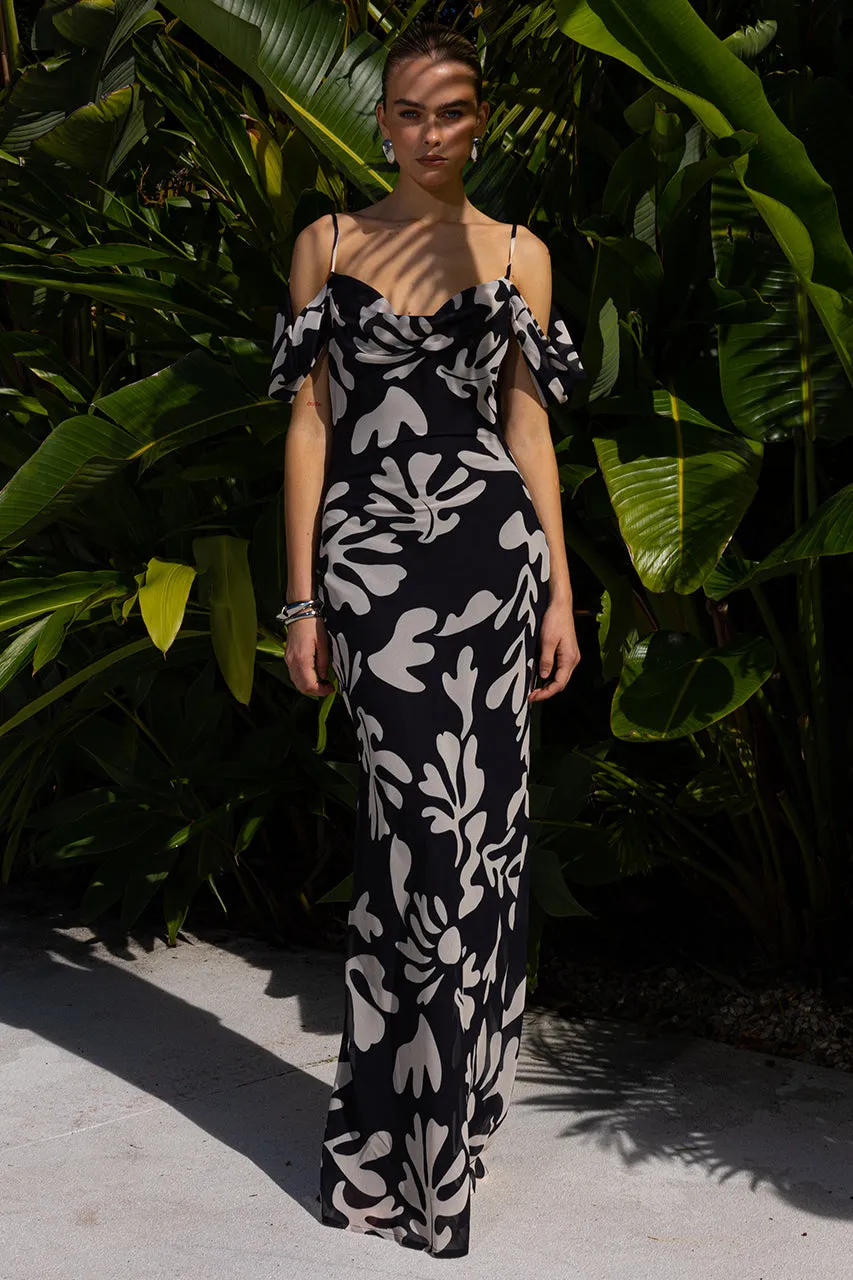 NUOVO MAXI DRESS - BLACK BOTANICA sold by Runaway The Label product image thumbnail 4