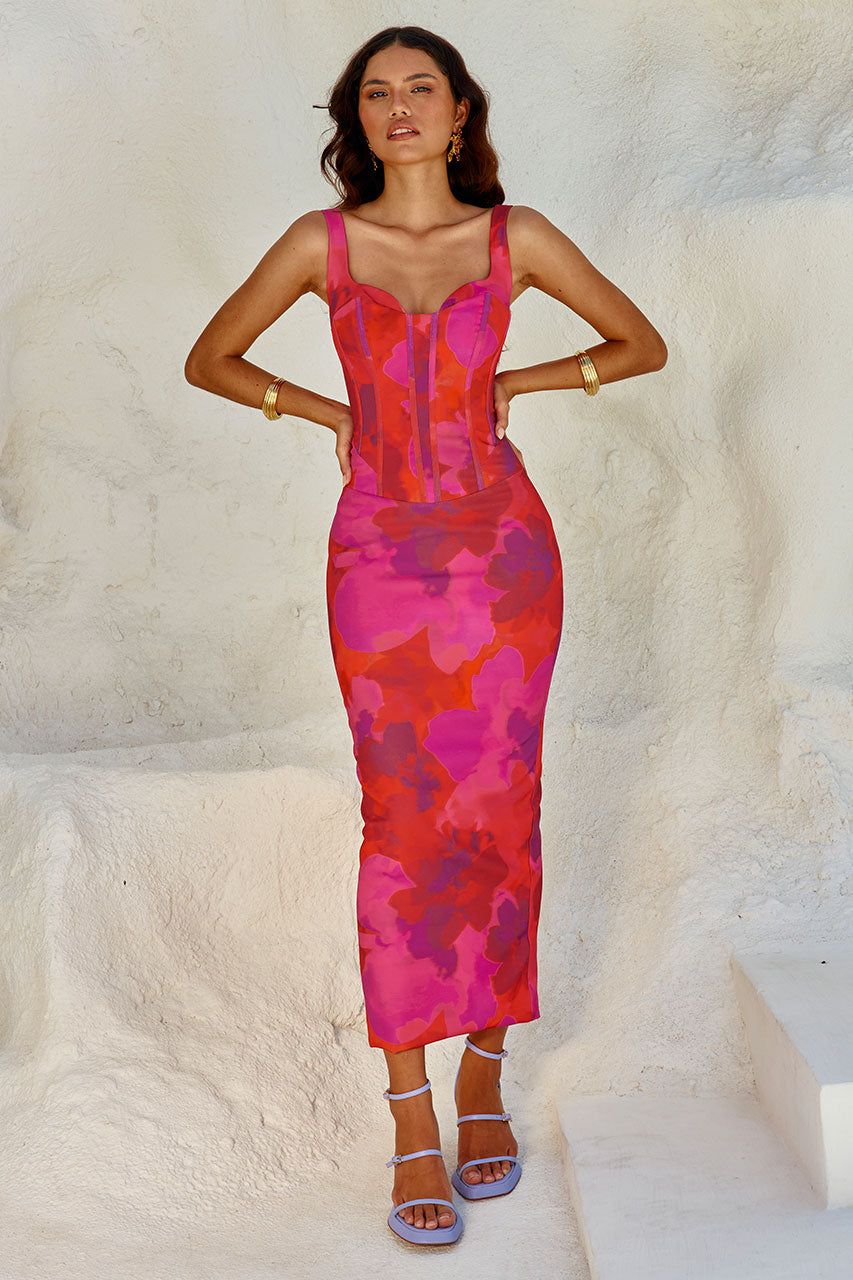 HILTON MIDI DRESS - SANGRIA sold by Runaway The Label product image thumbnail 4
