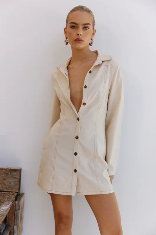 BONNY MINI DRESS - SAND sold by Runaway The Label