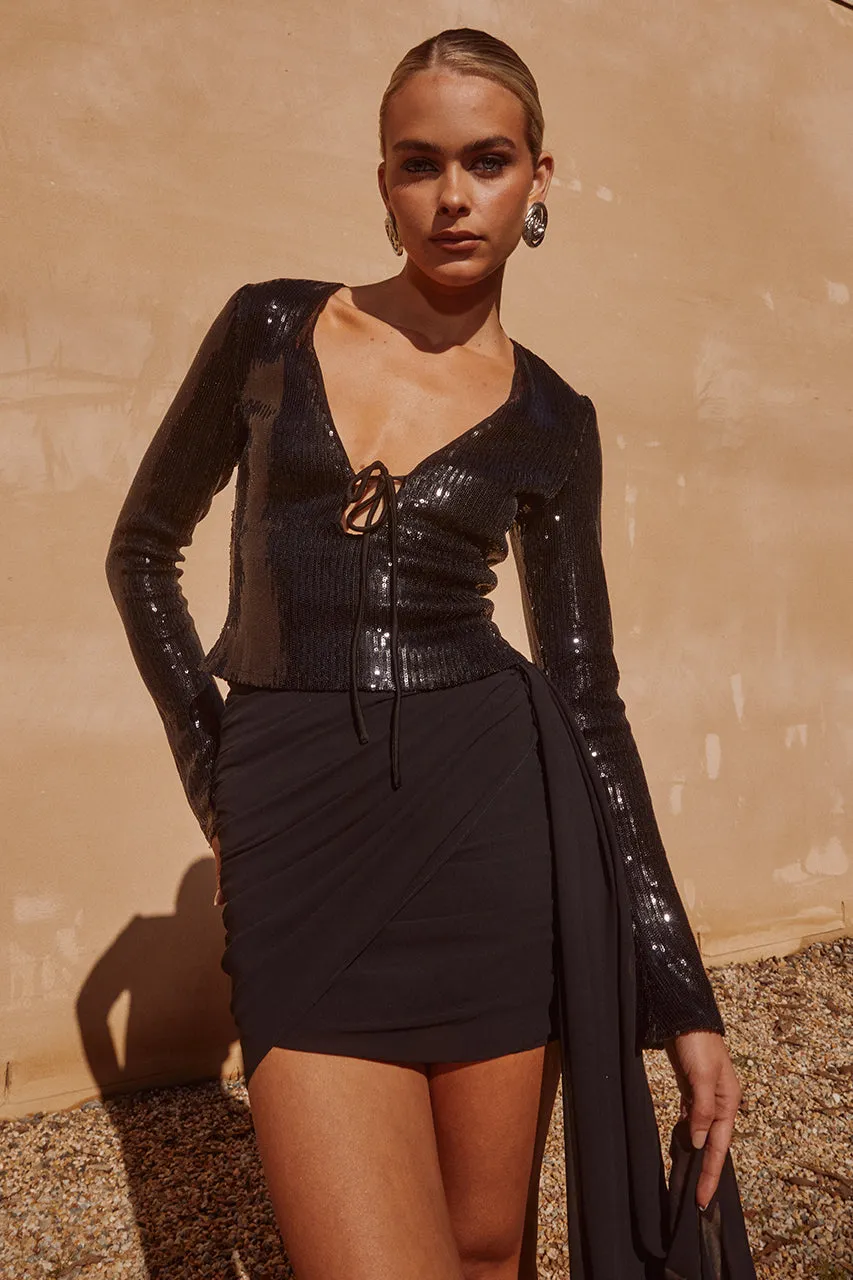 BLAISE TOP - BLACK sold by Runaway The Label