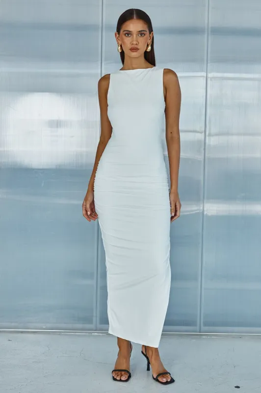 JAE MIDI DRESS - WHITE sold by Runaway The Label