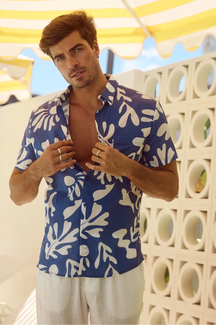 BOTANICA MEN'S SHIRT - STEEL sold by Runaway The Label