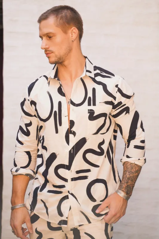 MEN'S L/S SHIRT - YORK SAND sold by Runaway The Label