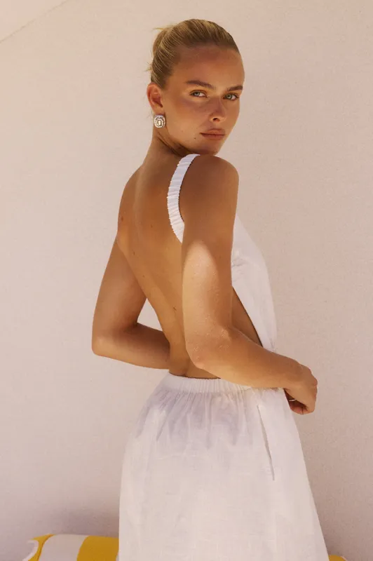 BELA MIDI DRESS - WHITE sold by Runaway The Label