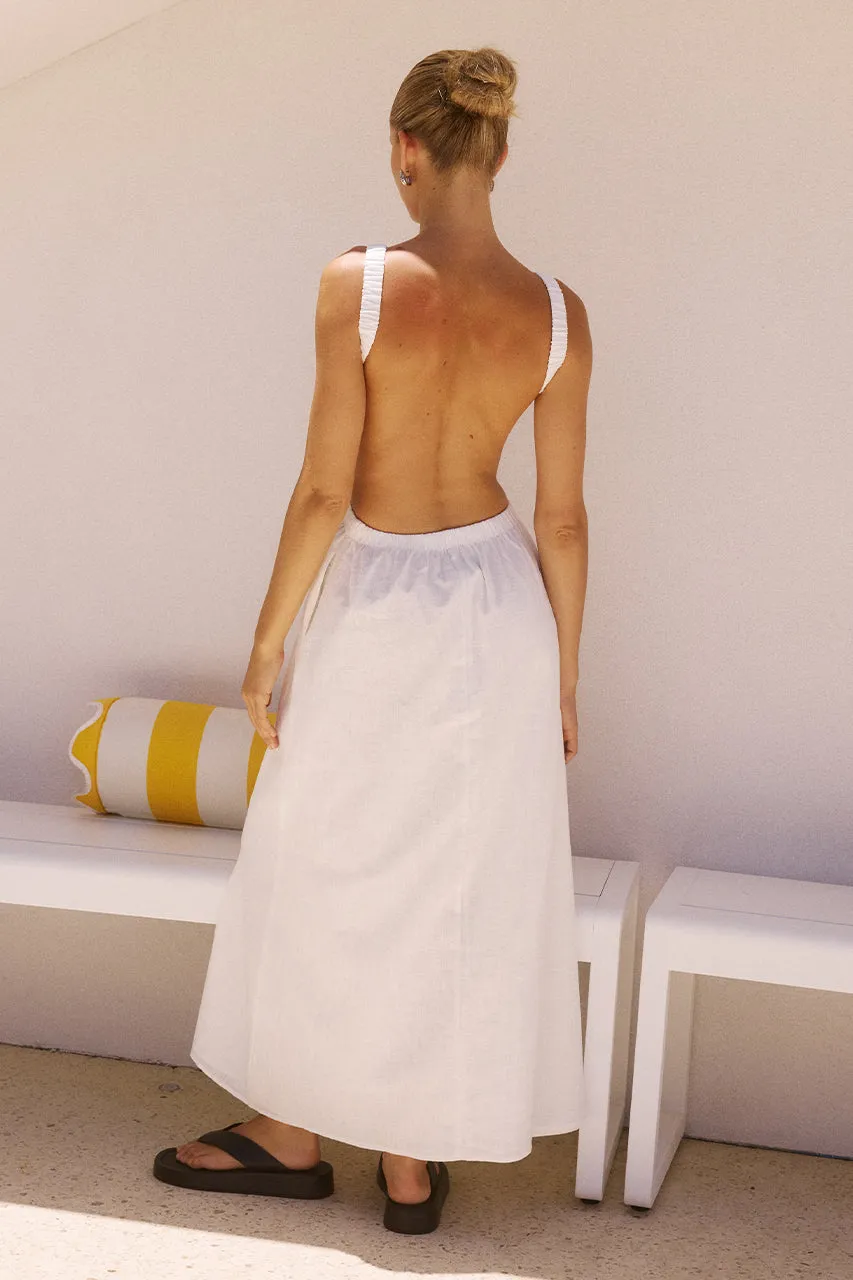 BELA MIDI DRESS - WHITE sold by Runaway The Label product image thumbnail 3