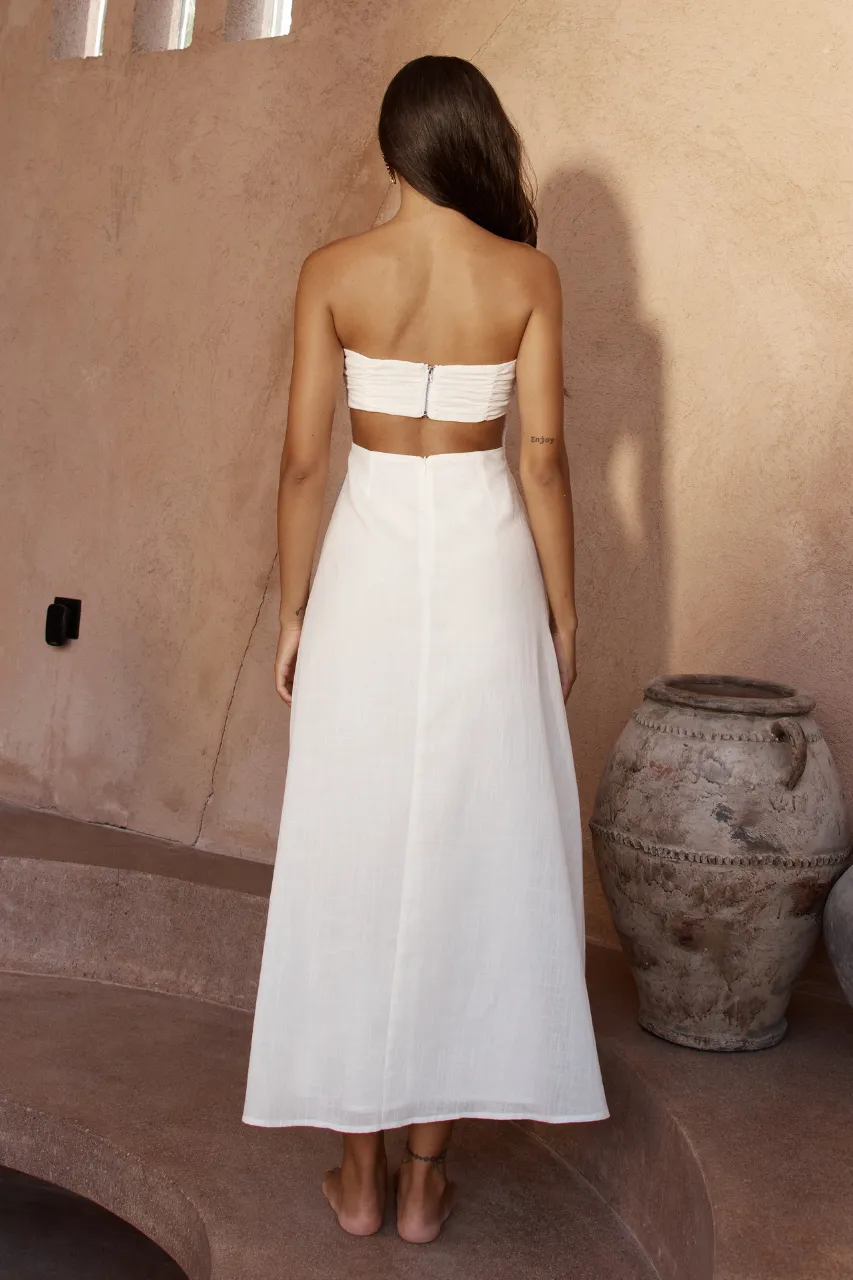 ADELE LONG MIDI DRESS - WHITE sold by Runaway The Label product image thumbnail 2
