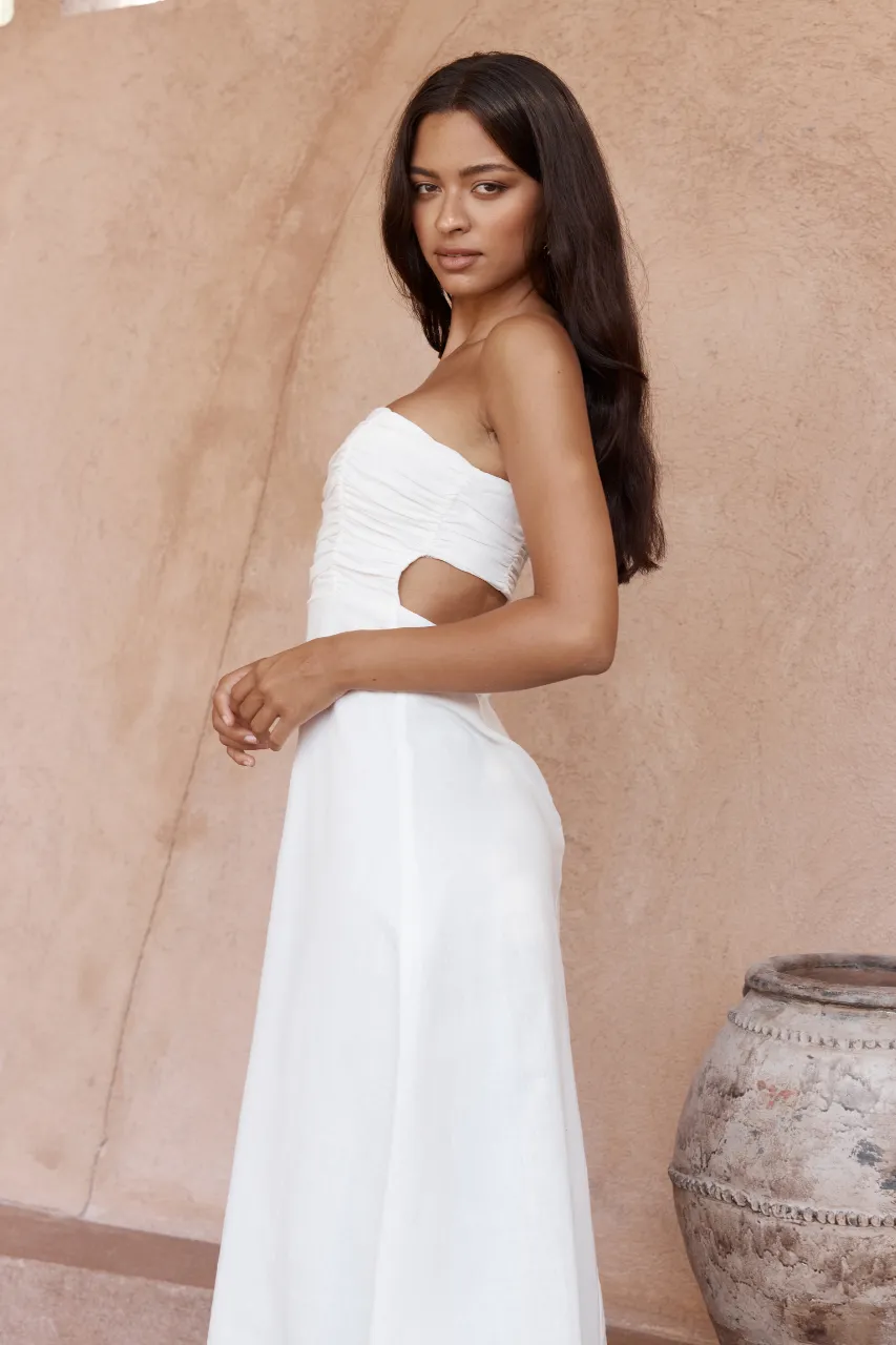 ADELE LONG MIDI DRESS - WHITE sold by Runaway The Label product image thumbnail 3