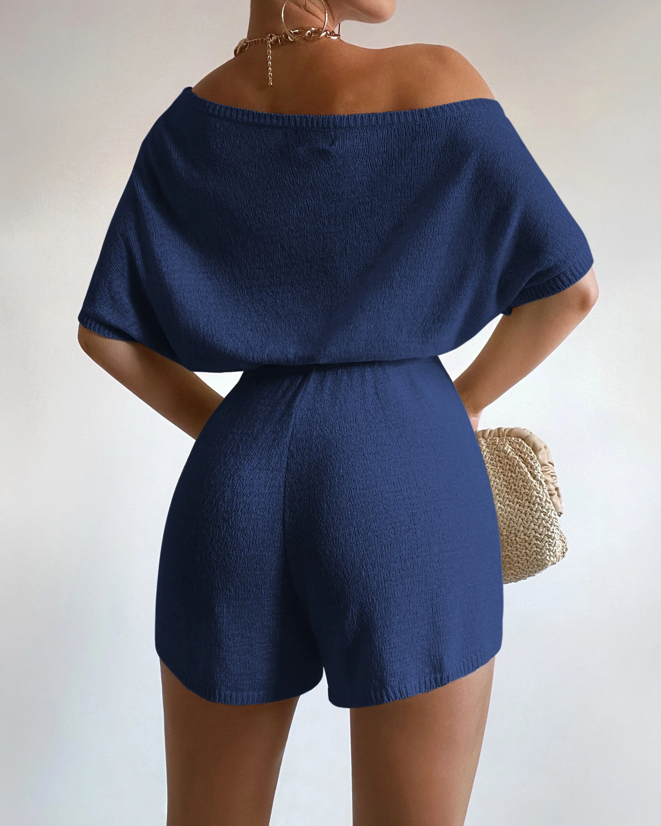 MIAMI KNIT PLAYSUIT - STEEL sold by Runaway The Label product image thumbnail 2