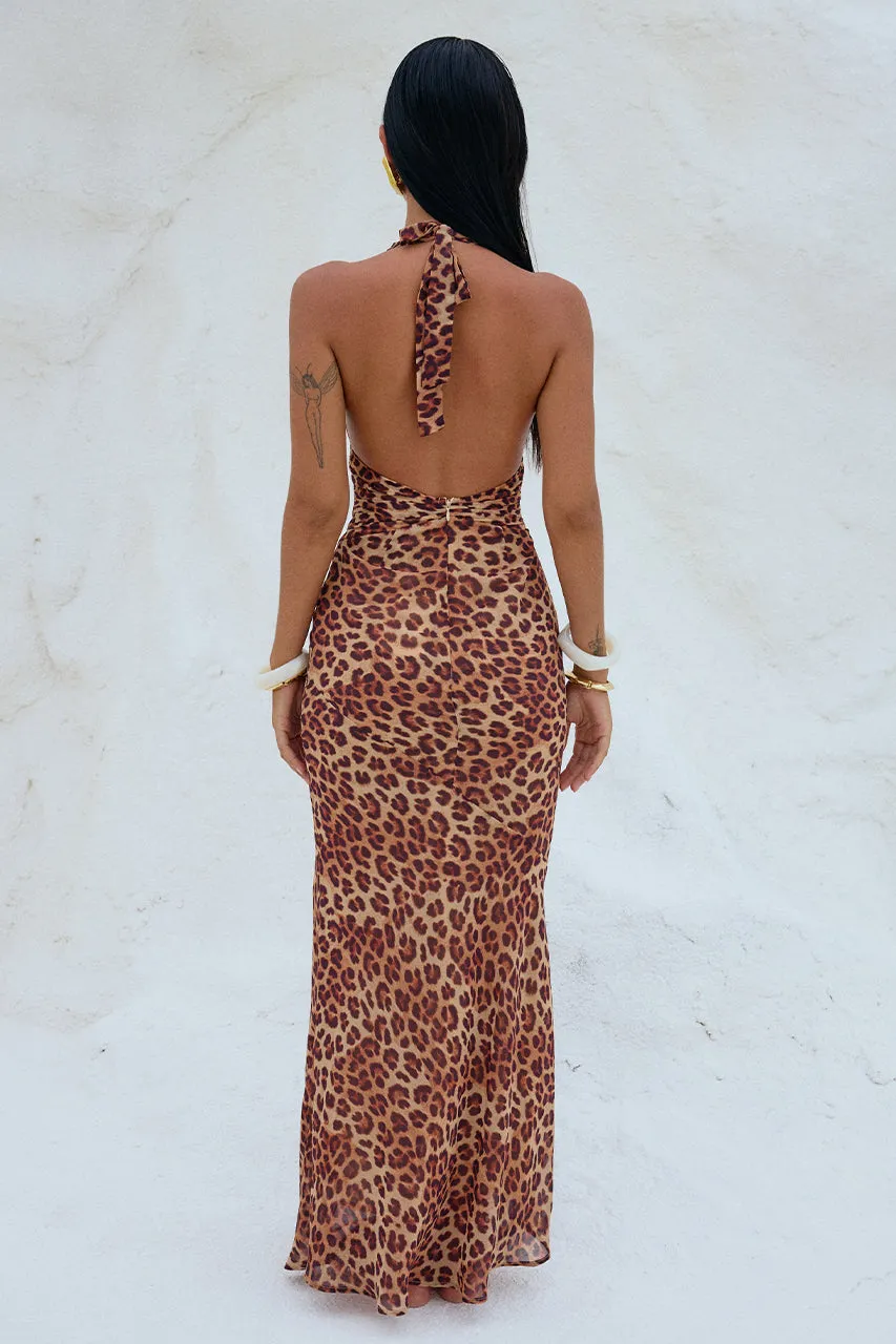 TENAYA MAXI DRESS - LEOPARD PRINT sold by Runaway The Label product image thumbnail 2