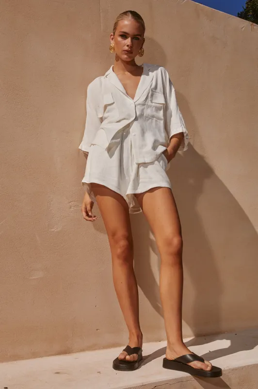 HAKUNA PLAIN SHIRT - WHITE sold by Runaway The Label