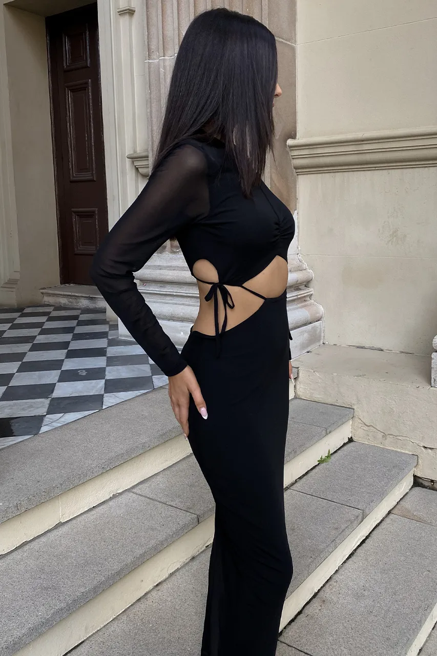 VILLA MIDI DRESS - BLACK sold by Runaway The Label product image thumbnail 3