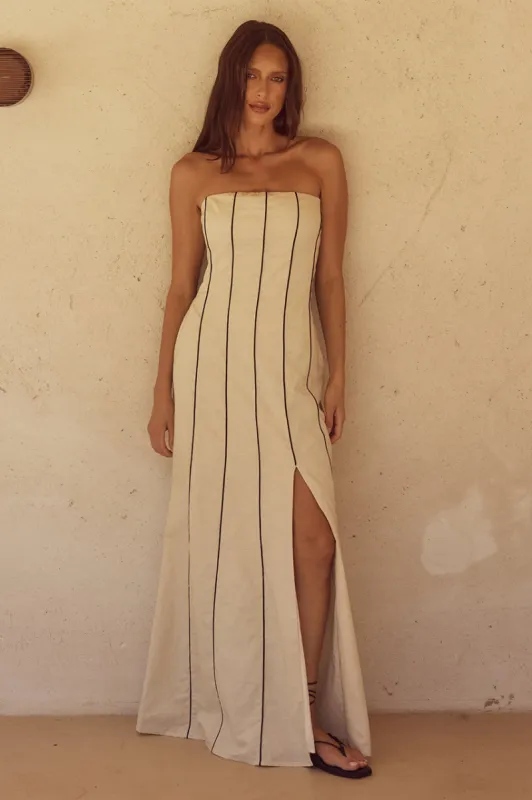 RAVELLO MAXI DRESS - CREAM sold by Runaway The Label