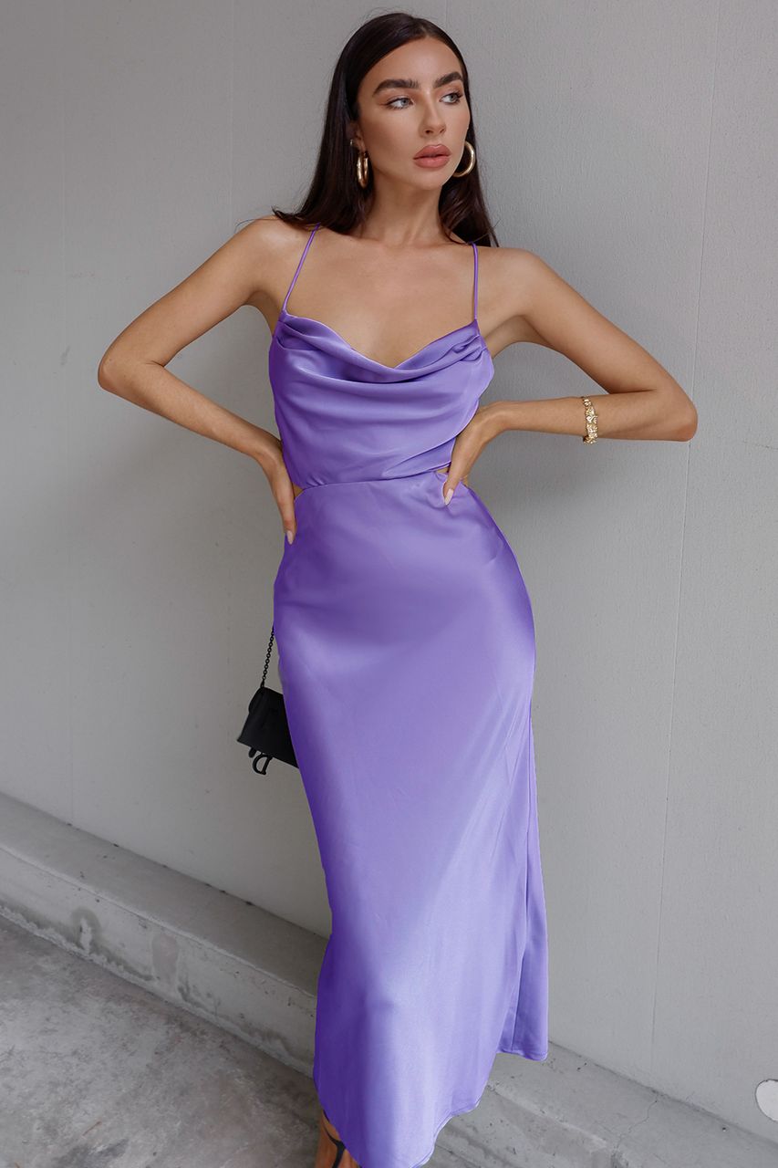 Charis Slip Dress - Violet sold by Runaway The Label