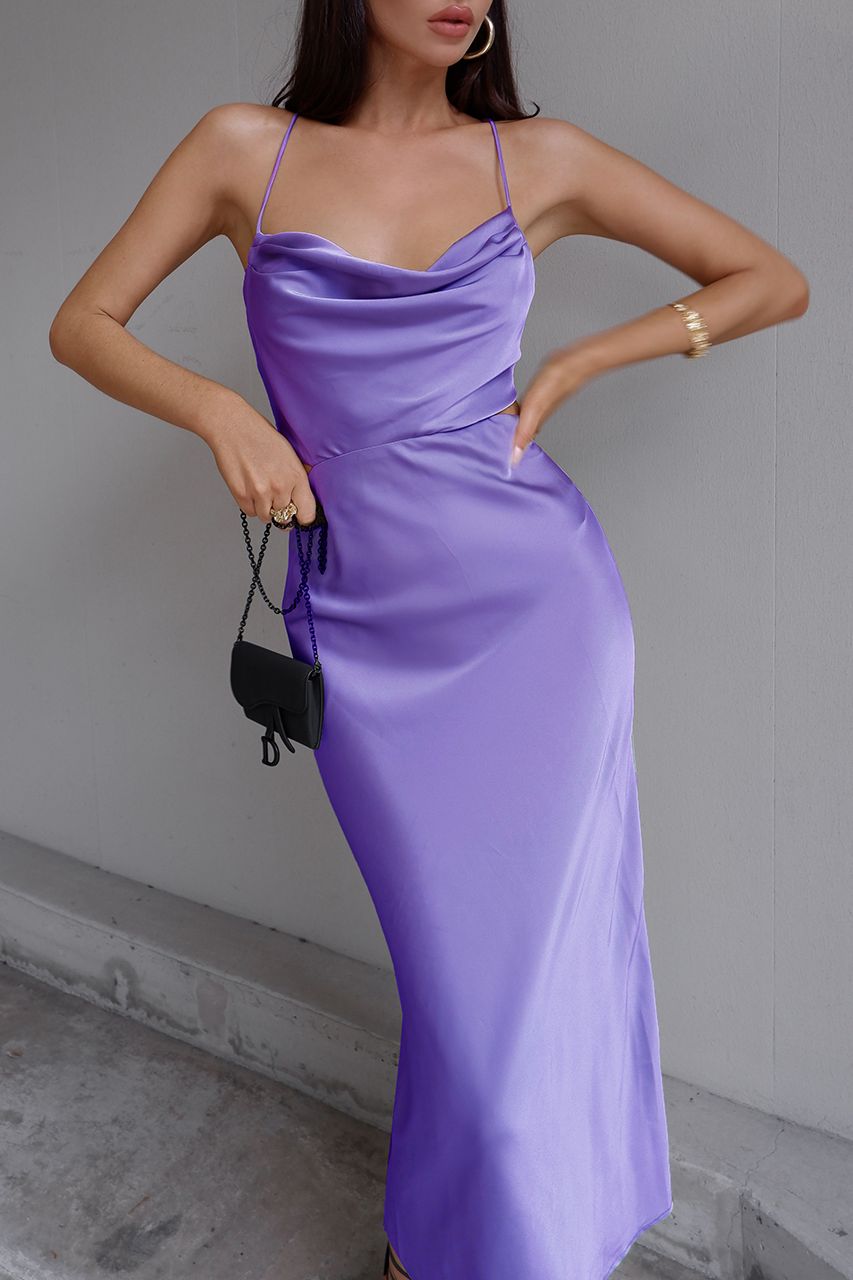 Charis Slip Dress - Violet sold by Runaway The Label product image thumbnail 4