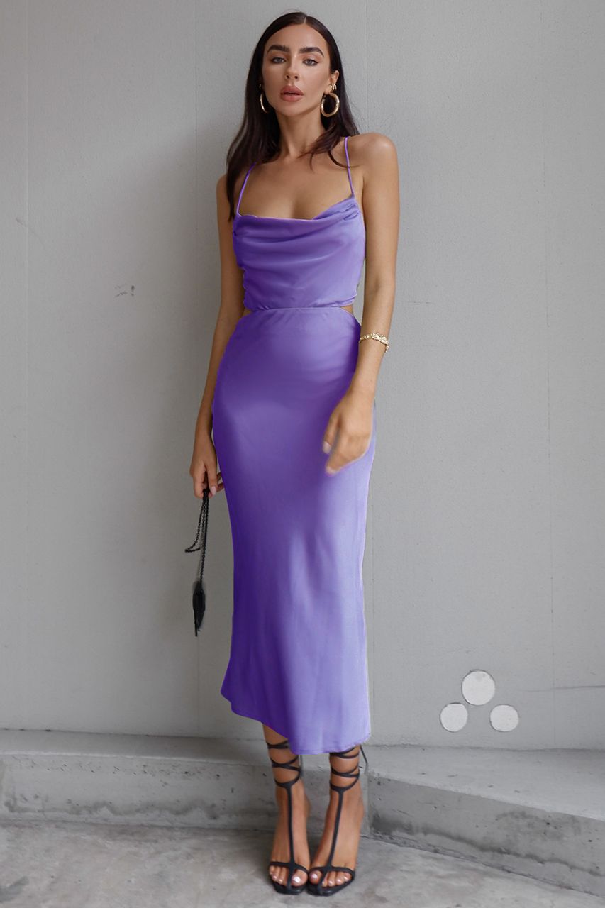 Charis Slip Dress - Violet sold by Runaway The Label product image thumbnail 3