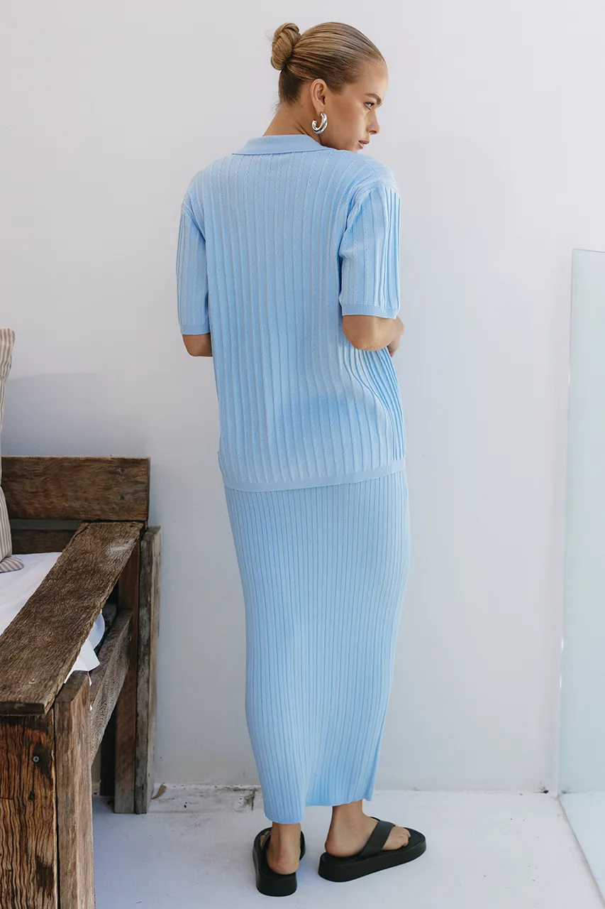 KORA MIDI SKIRT - SKY BLUE sold by Runaway The Label product image thumbnail 5