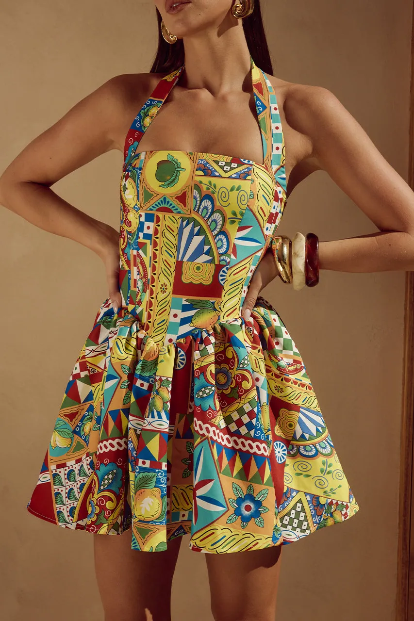 WINSLOW MINI DRESS - PHAEDRA PRINT sold by Runaway The Label product image thumbnail 3