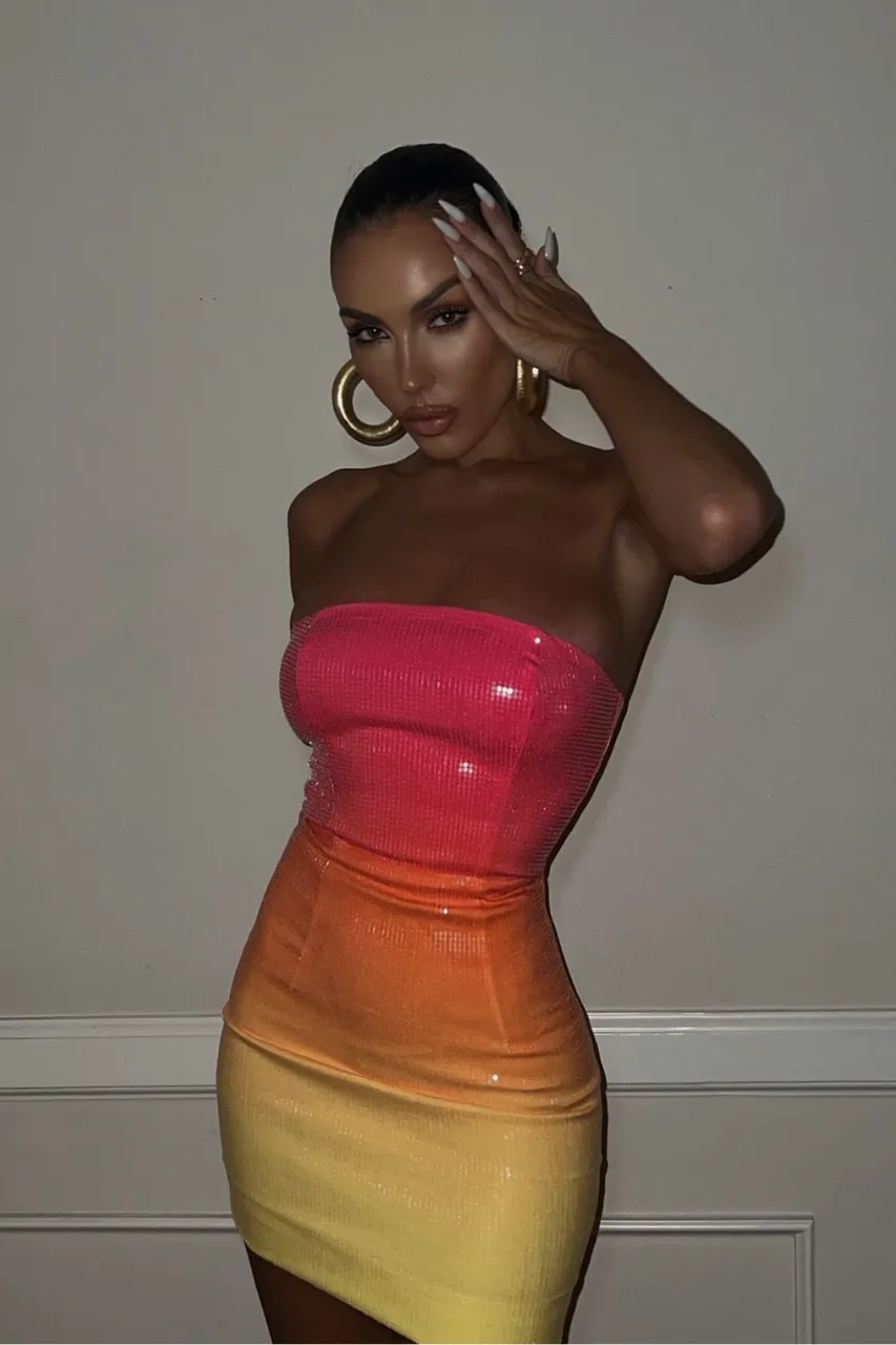 MALIBU STRAPLESS DRESS - SUNRISE sold by Runaway The Label product image thumbnail 5