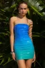 MALIBU STRAPLESS DRESS - OCEAN sold by Runaway The Label
