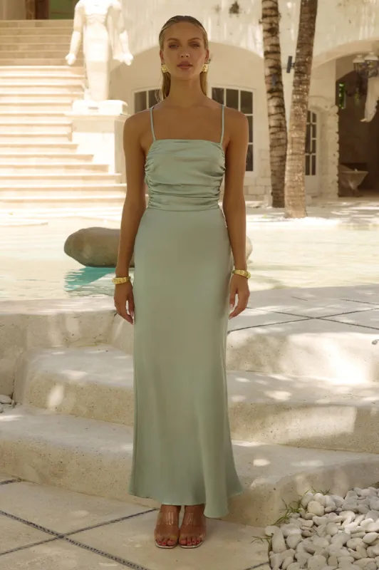 LUCIENNE MAXI DRESS - SAGE sold by Runaway The Label