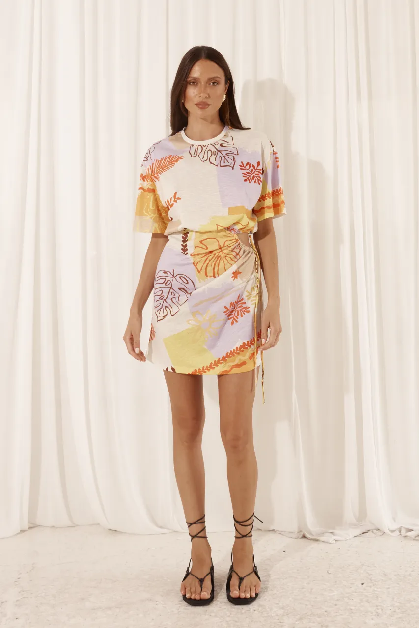 BRIZZIE MINI DRESS - PALAMA PRINT sold by Runaway The Label product image thumbnail 4