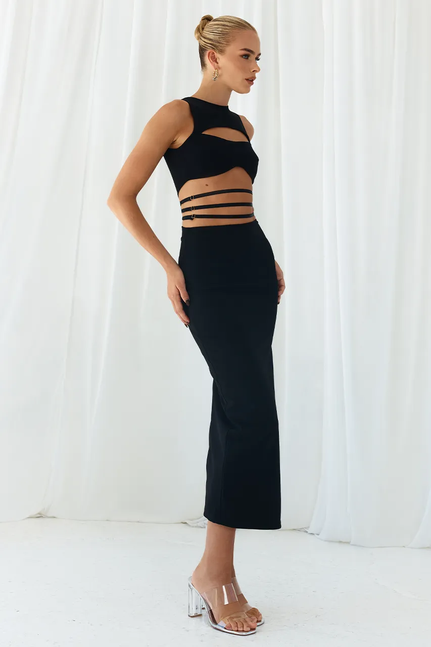 KATYA MIDI DRESS - BLACK sold by Runaway The Label product image thumbnail 4
