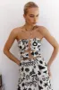 NAMMOS HALTER DRESS - SAND/BLACK sold by Runaway The Label