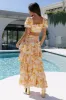 Tropicana Top - Citrus Floral sold by Runaway The Label