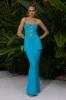 TAYA MAXI SKIRT - AQUA sold by Runaway The Label