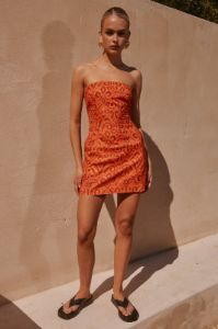 HAKUNA MINI DRESS - ORANGE sold by Runaway The Label