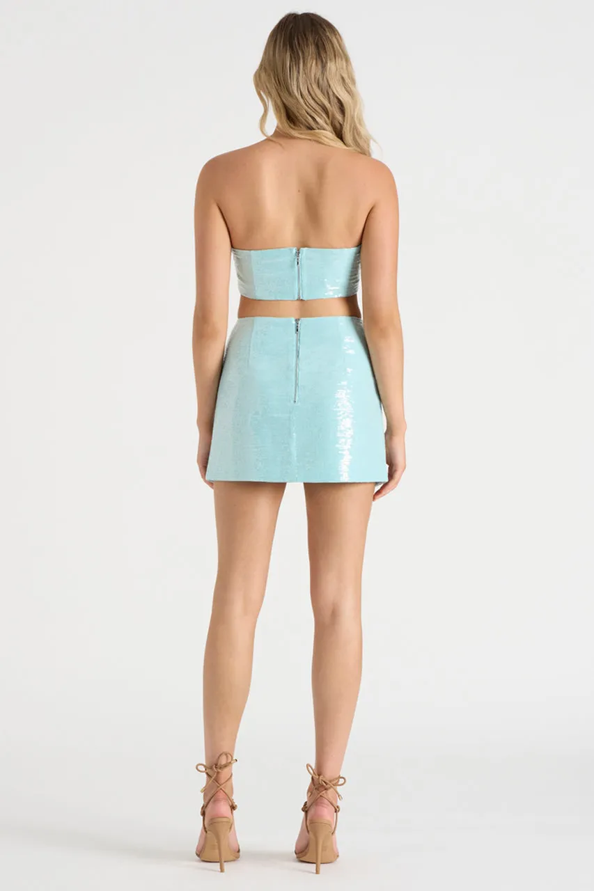THE SEQUIN BANDEAU - AQUA sold by Runaway The Label product image thumbnail 5
