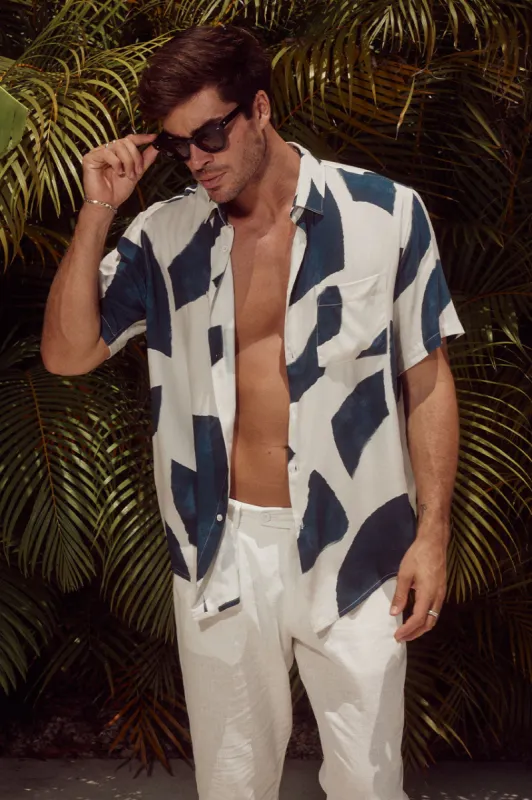 LAZURE SHIRT - NAVY STONE sold by Runaway The Label