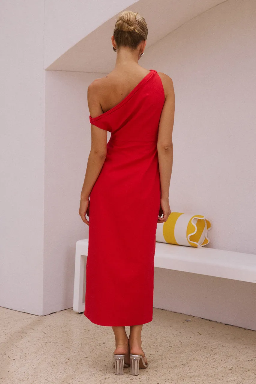 JASPIN MIDI DRESS - RED sold by Runaway The Label product image thumbnail 2